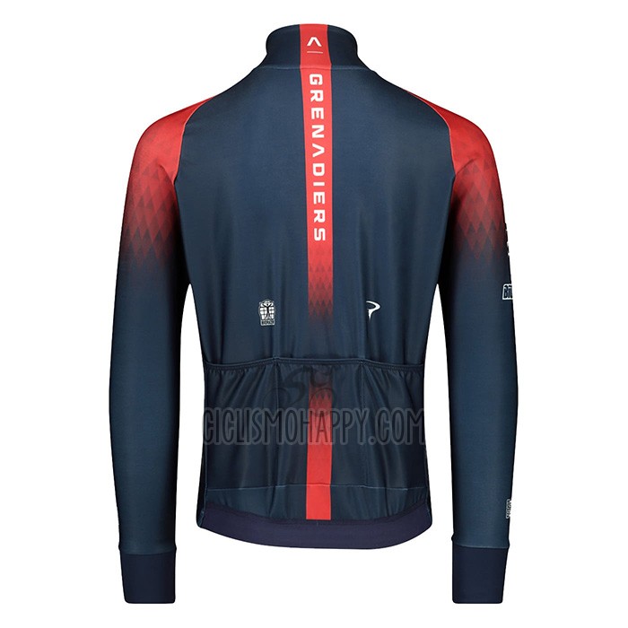 INEOS Grenadiers Cycling Jersey Bib Tight 2022 Long Sleeve Dark Blue